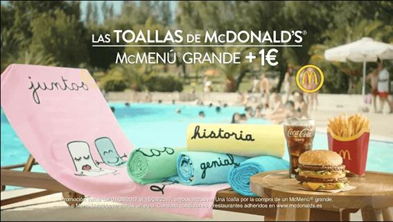 Esta imagen hace referencia a la promoción de toallas de la marca Mc Donal's de 2017.
